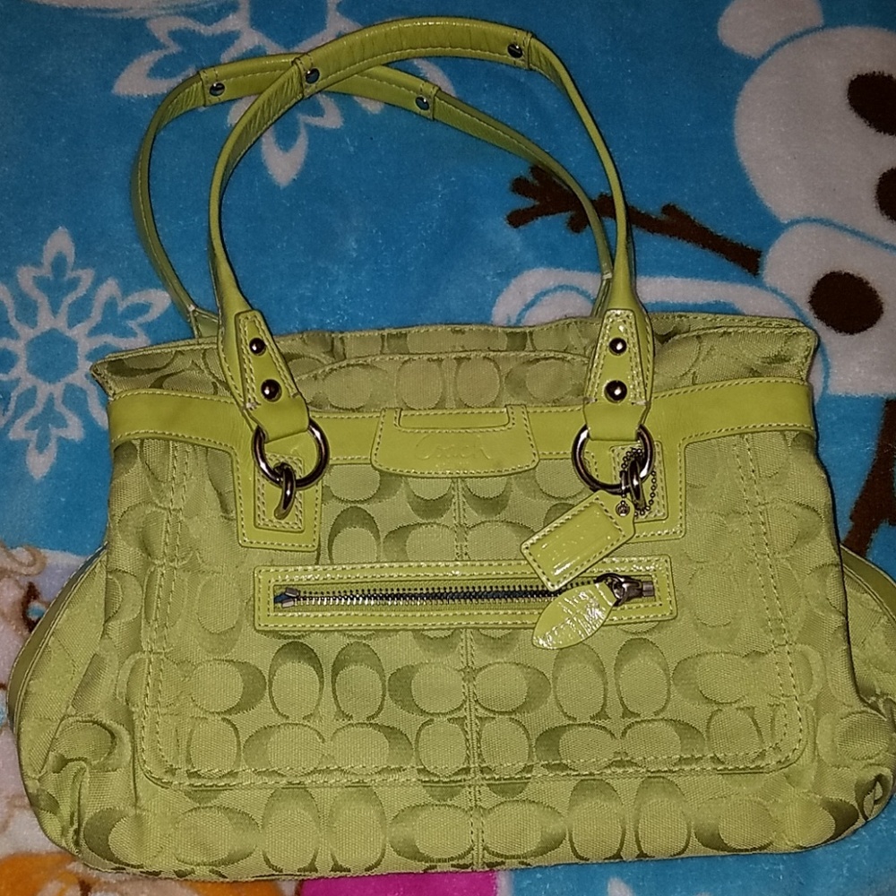 Coach purse light green
